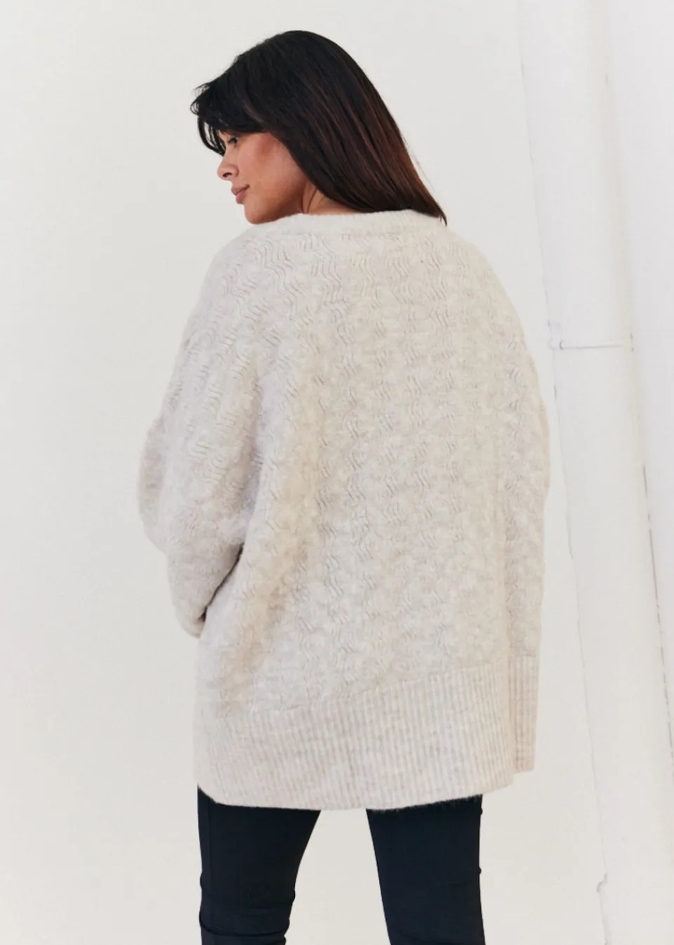 Tops>In The Style Stacey Solomon Oatmeal Knitted Jumper