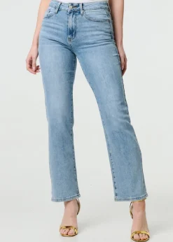 Jeans & Jeggings>Izabel London Blue Floral Pocket Patch Straight Fit Jeans