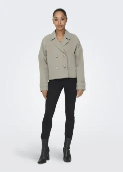 Coats & Jackets>JDY Beige Cropped Trench Coat