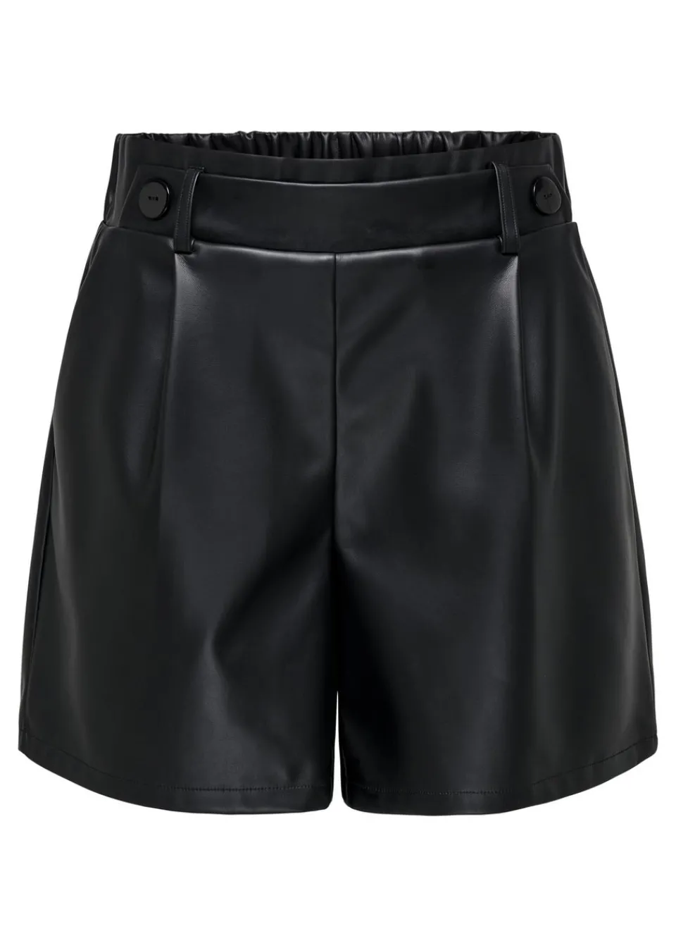 Shorts>JDY Black Leather Look Shorts
