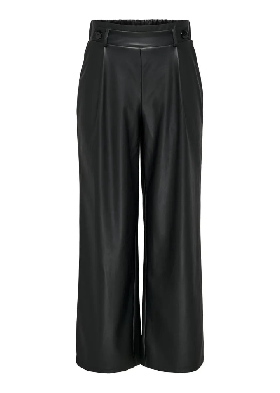 Trousers>JDY Black Leather Look Trousers