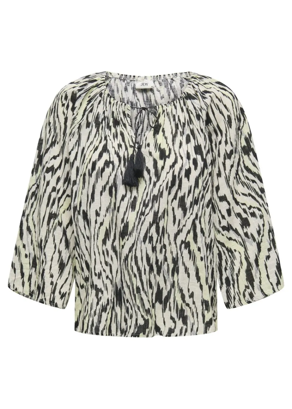 Tops>JDY Black Sapna Tassel Blouse