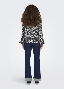 Tops>JDY Black Tiger Blouse