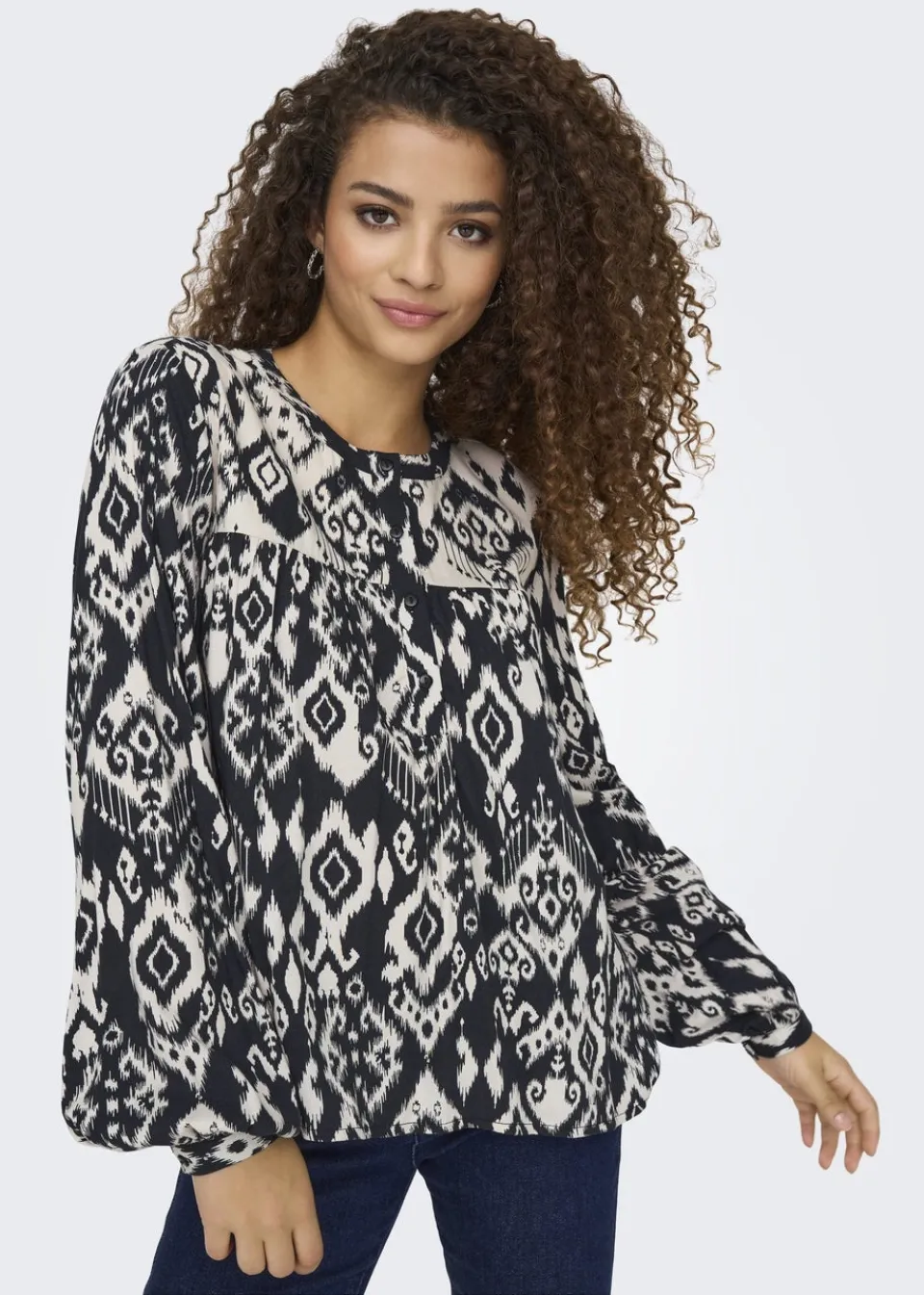 Tops>JDY Black Tiger Blouse