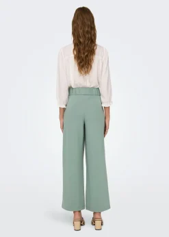 Trousers>JDY Green Geggo Button Trousers