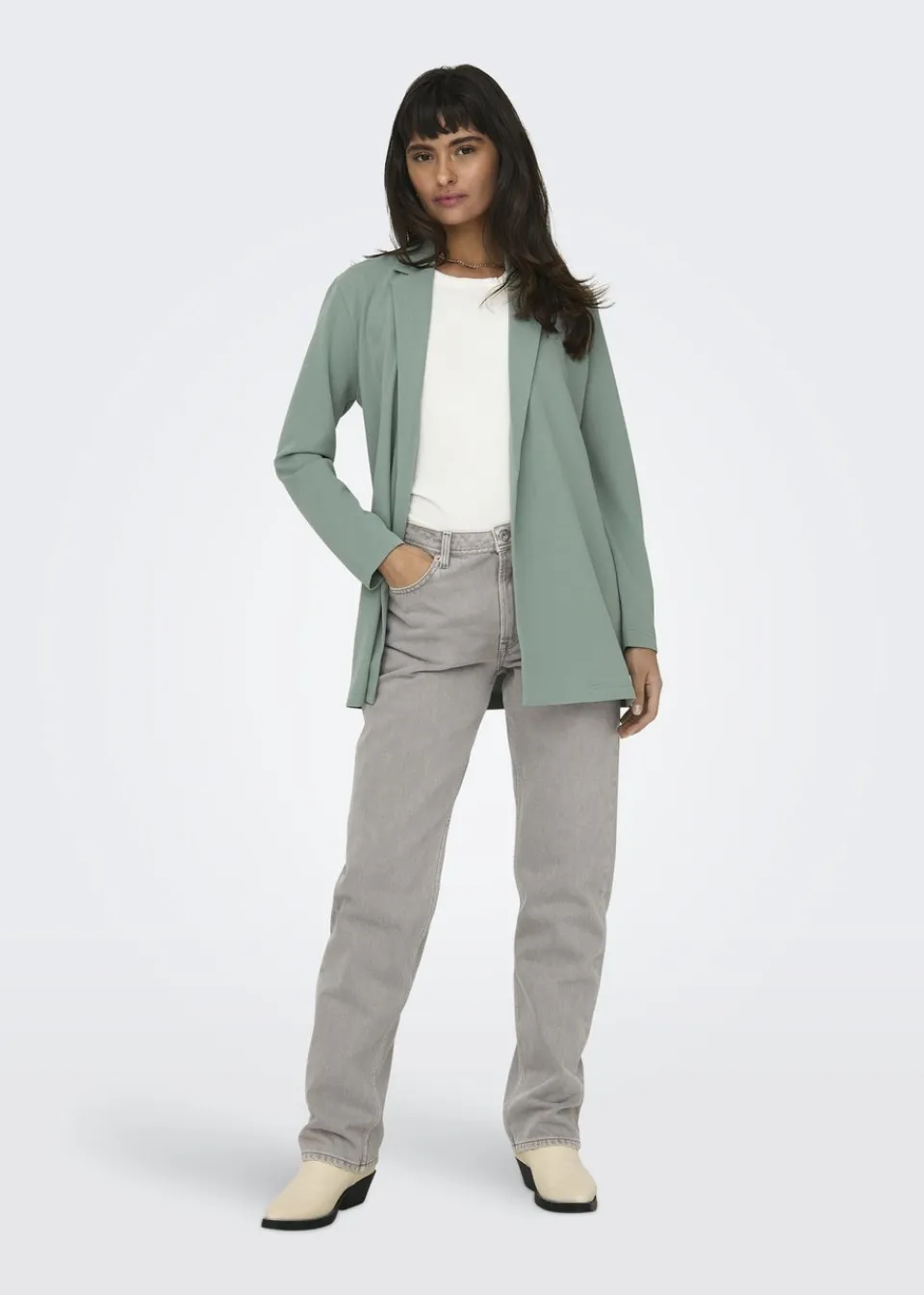 Coats & Jackets>JDY Green Geggo Ruched Blazer