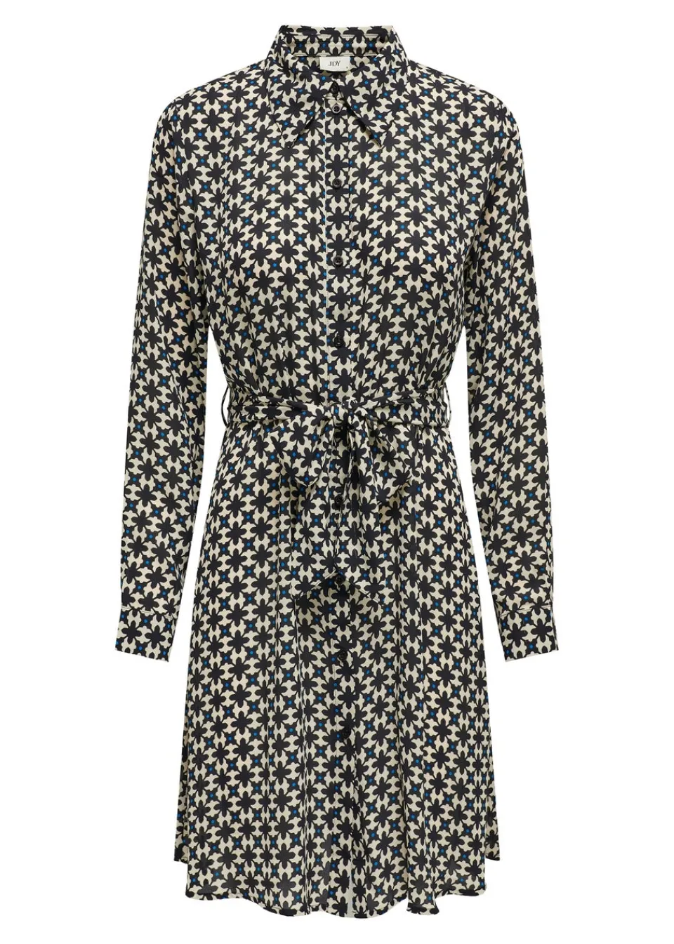 Dresses>JDY Multicoloured Floral Print Long Sleeve Shirt Dress