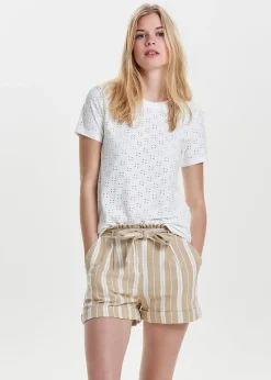 T-Shirts> JDY White Cut Out Cathinka T-Shirt
