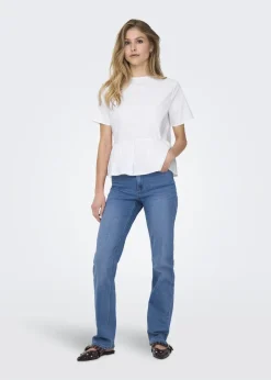 Tops>JDY White Ribbon Blouse