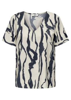 Tops>JDY White Short Sleeve Blouse