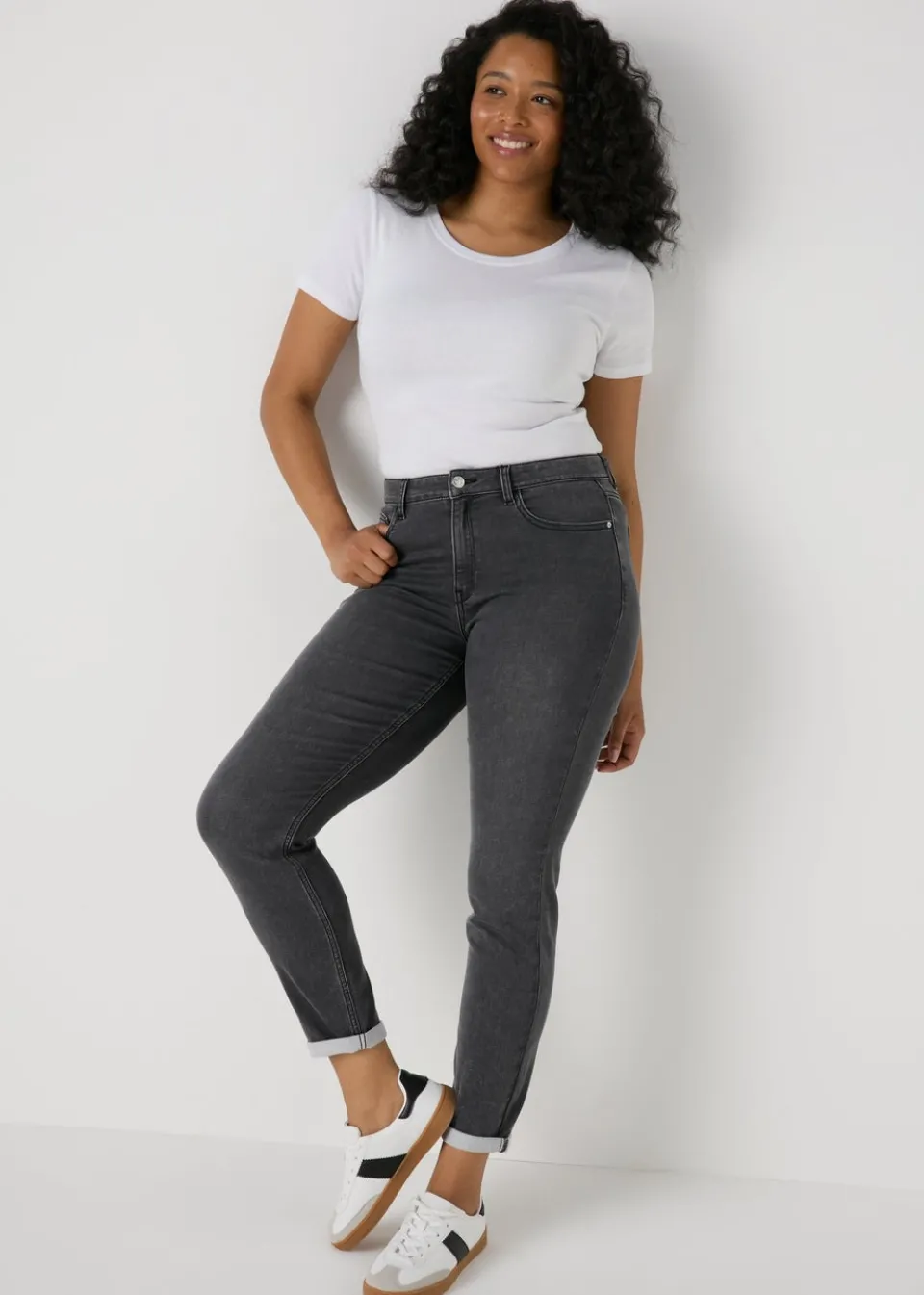 Jeans & Jeggings>Papaya Denim Jolie Grey Relaxed Skinny Jeans