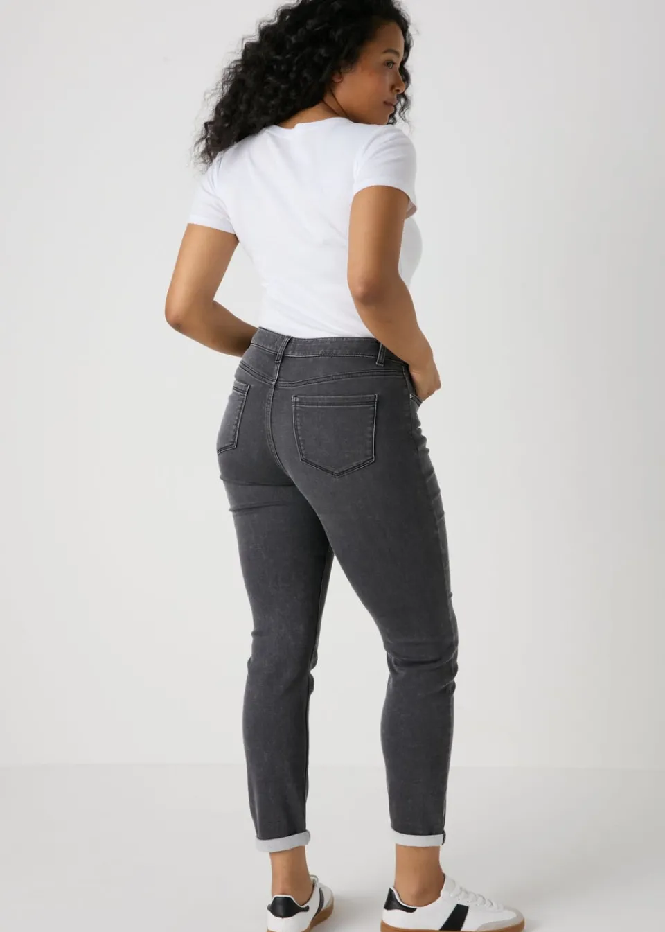 Jeans & Jeggings>Papaya Denim Jolie Grey Relaxed Skinny Jeans