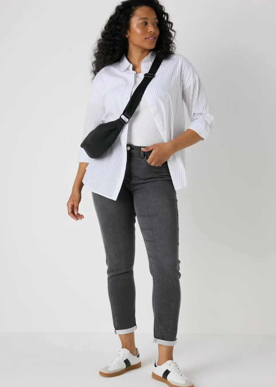 Jeans & Jeggings>Papaya Denim Jolie Grey Relaxed Skinny Jeans