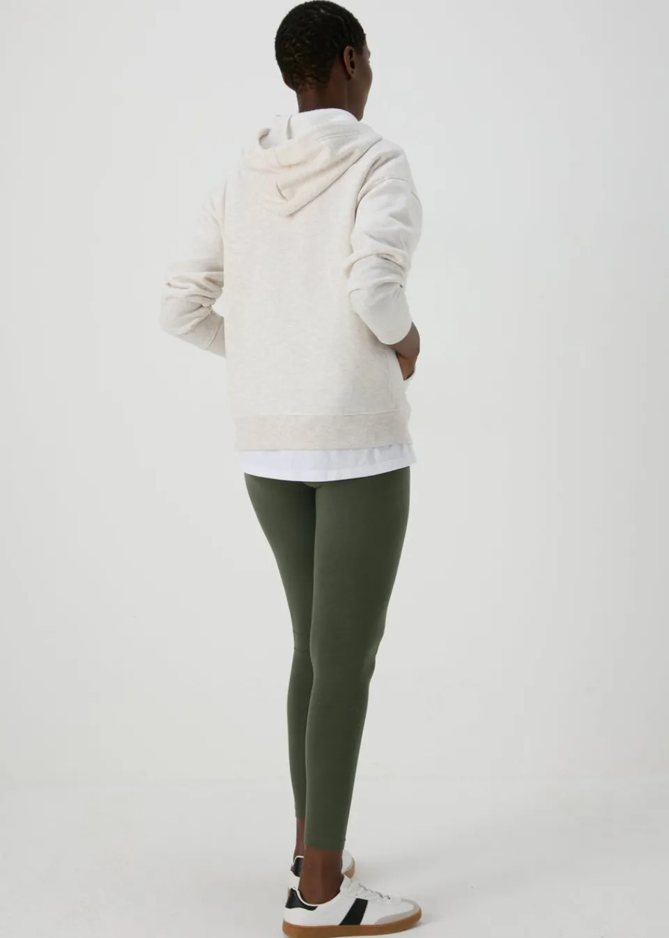 Loungewear>Papaya Cotton Leggings Khaki