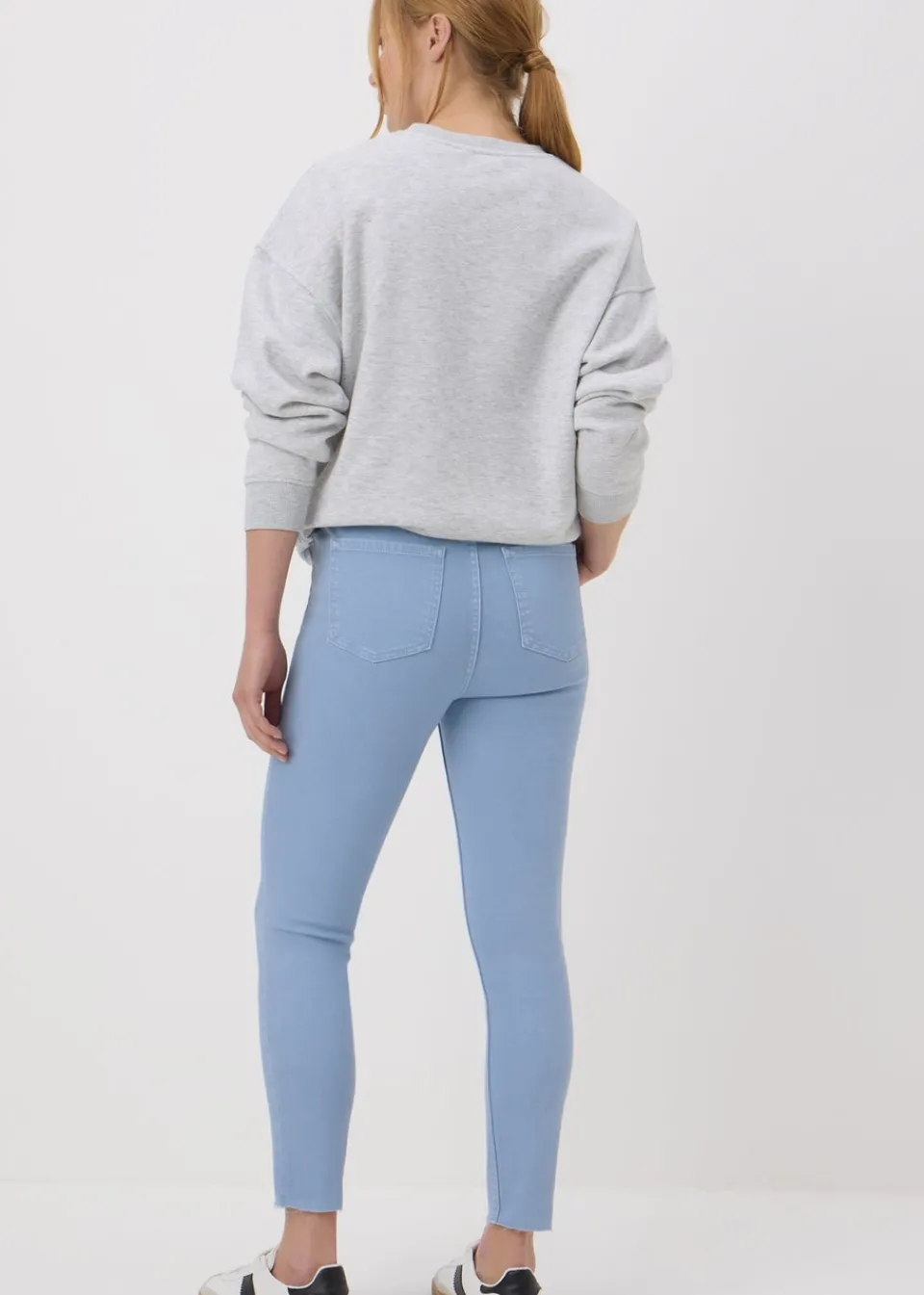 Jeans & Jeggings>Papaya Denim Light Blue April Ankle Grazer Jeans