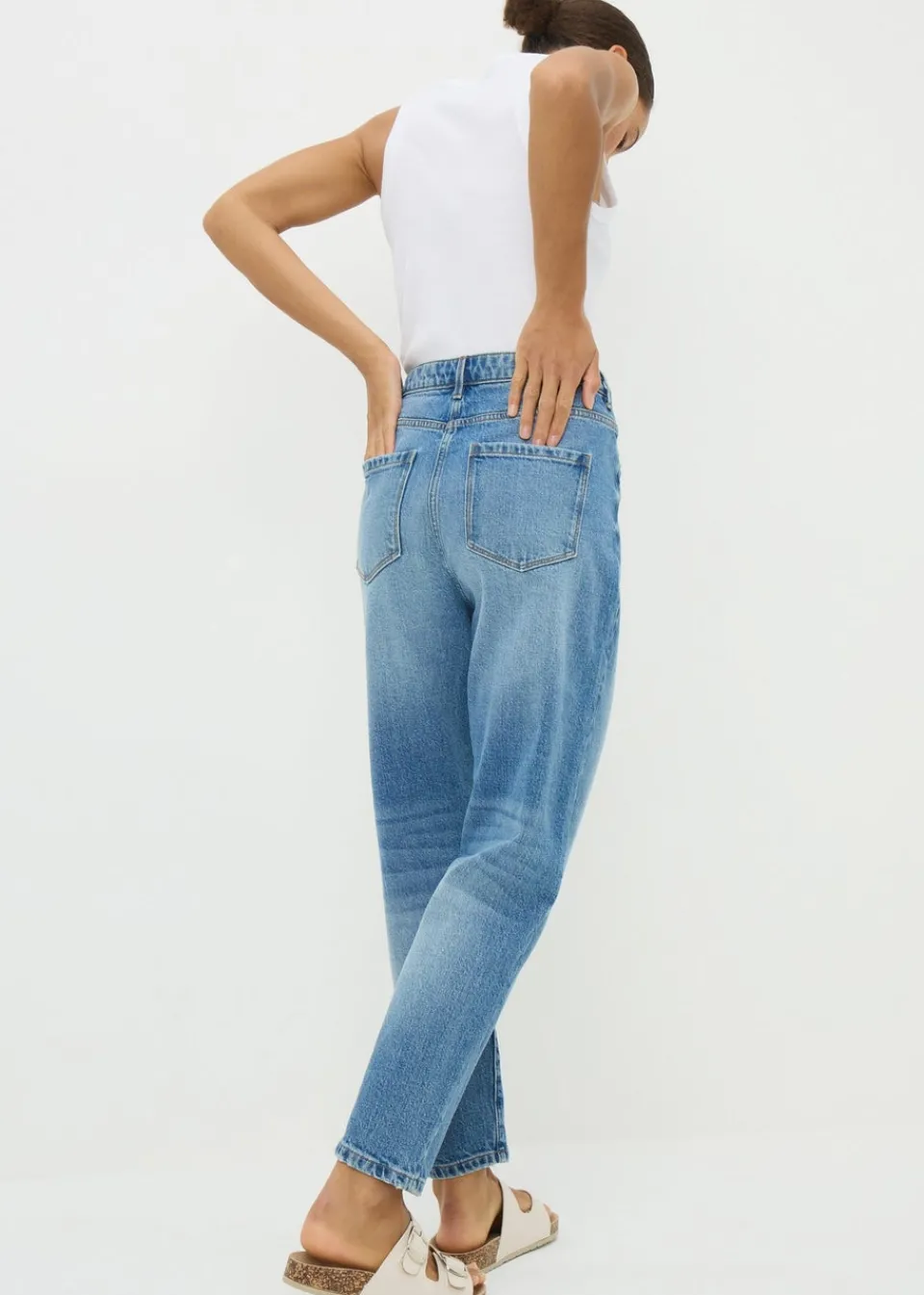 Jeans & Jeggings>Papaya Denim Light Wash Mom Jeans LightWash