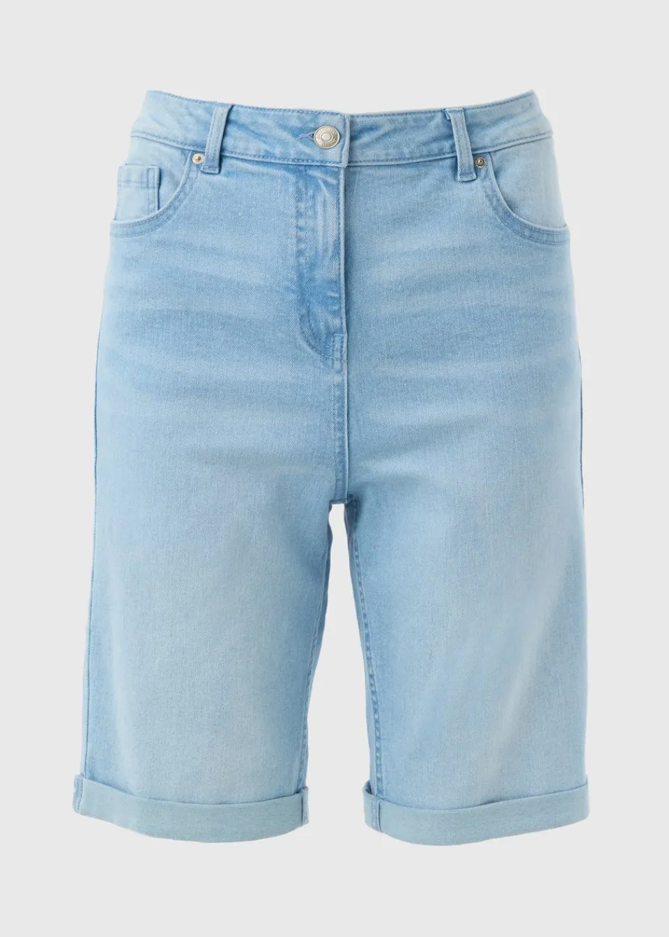 Shorts>Papaya Denim Lightwash Knee Length Shorts