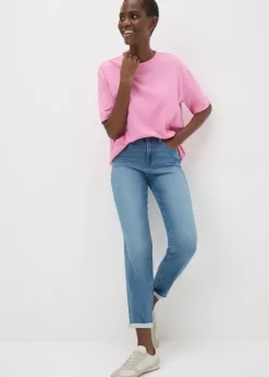Jeans & Jeggings>Papaya Denim Lightwash Relaxed Skinny Jeans