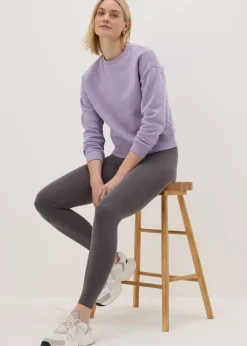 Tops>Papaya Lilac Cropped Sweatshirt