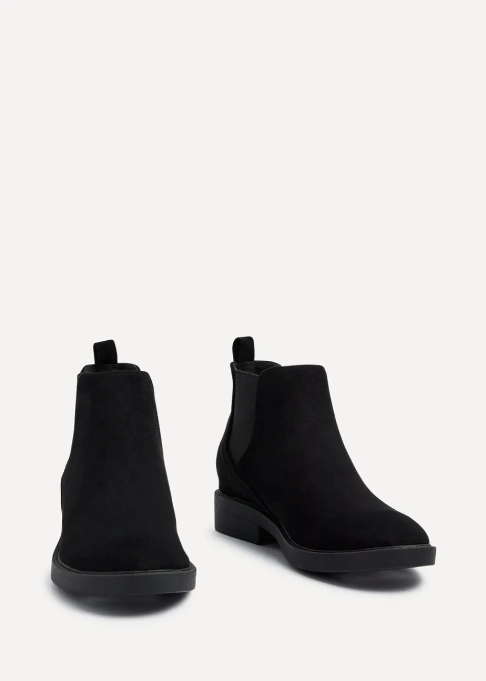Footwear>Linzi Karina Black Faux Suede Classic Chelsea Boot