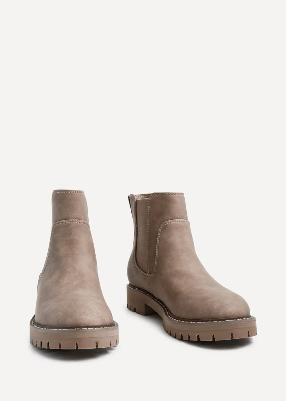 Footwear>Linzi Porter Taupe Nubuck Classic Chelsea Boot