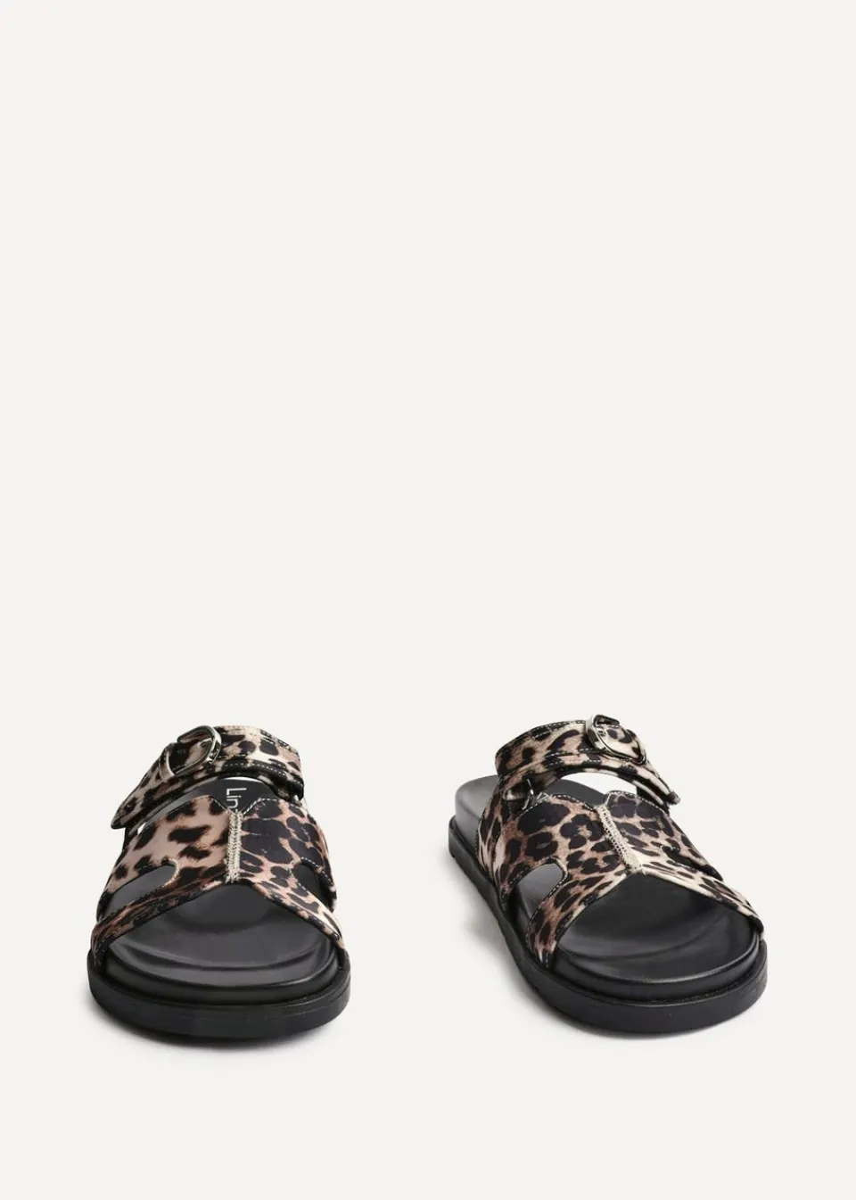 Footwear>Linzi Rowan Leopard Print Footbed Linked Design Sandal
