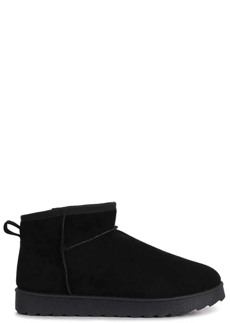 Footwear>Linzi Ultra Mini Addy Faux Suede Faux Fur Lined Black