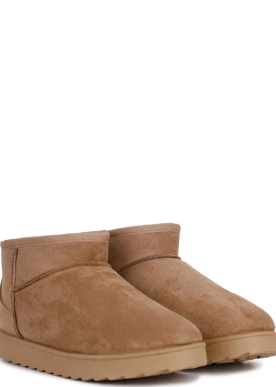 Footwear>Linzi Ultra Mini Addy Faux Suede Faux Fur Lined Chestnut