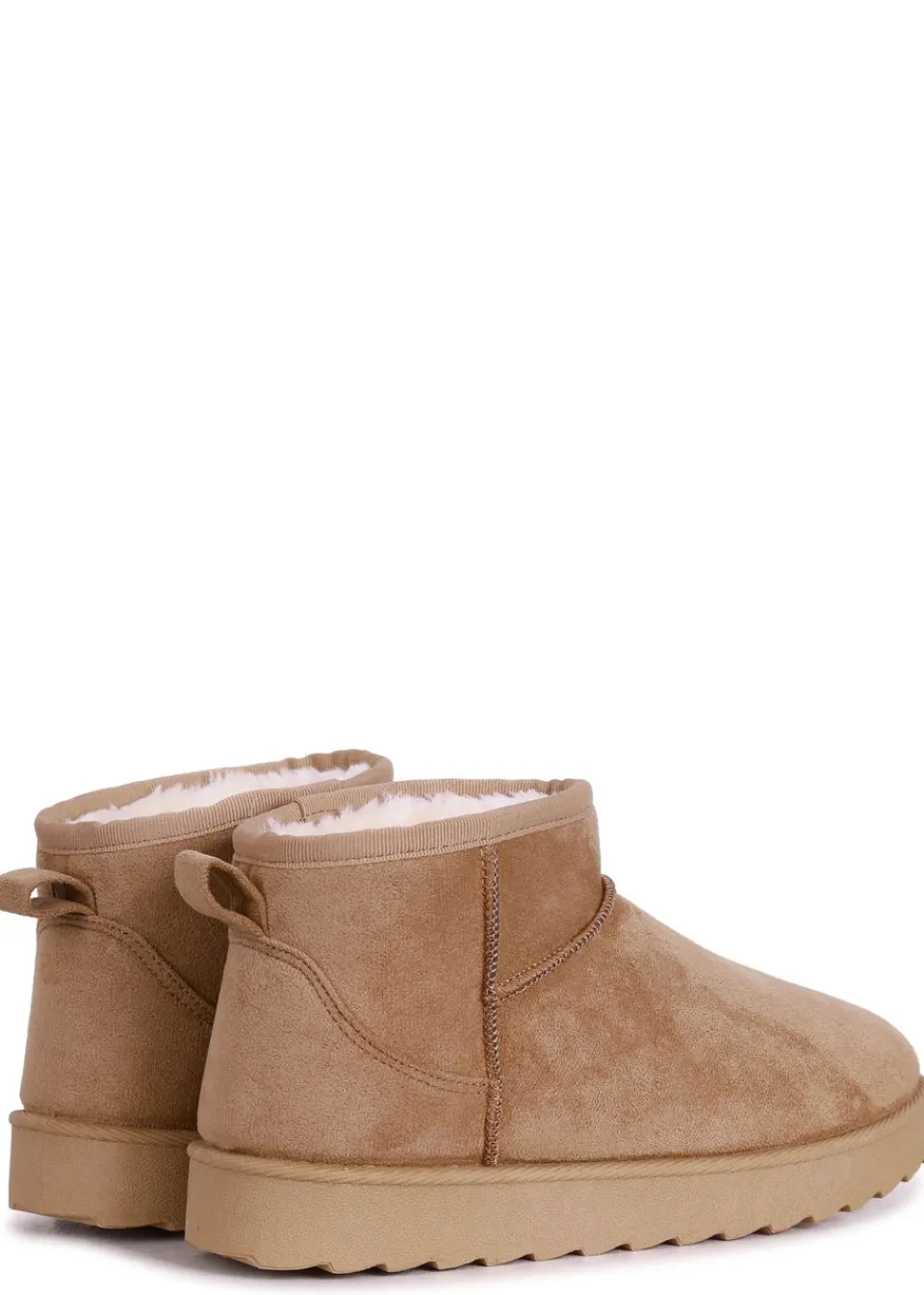 Footwear>Linzi Ultra Mini Addy Faux Suede Faux Fur Lined Chestnut