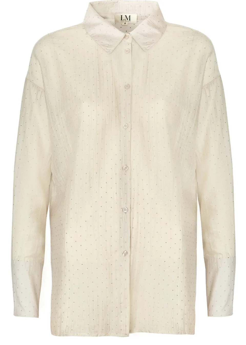 Tops>Little Mistress Cream Gem Chiffon Shirt by Vicky Pattison