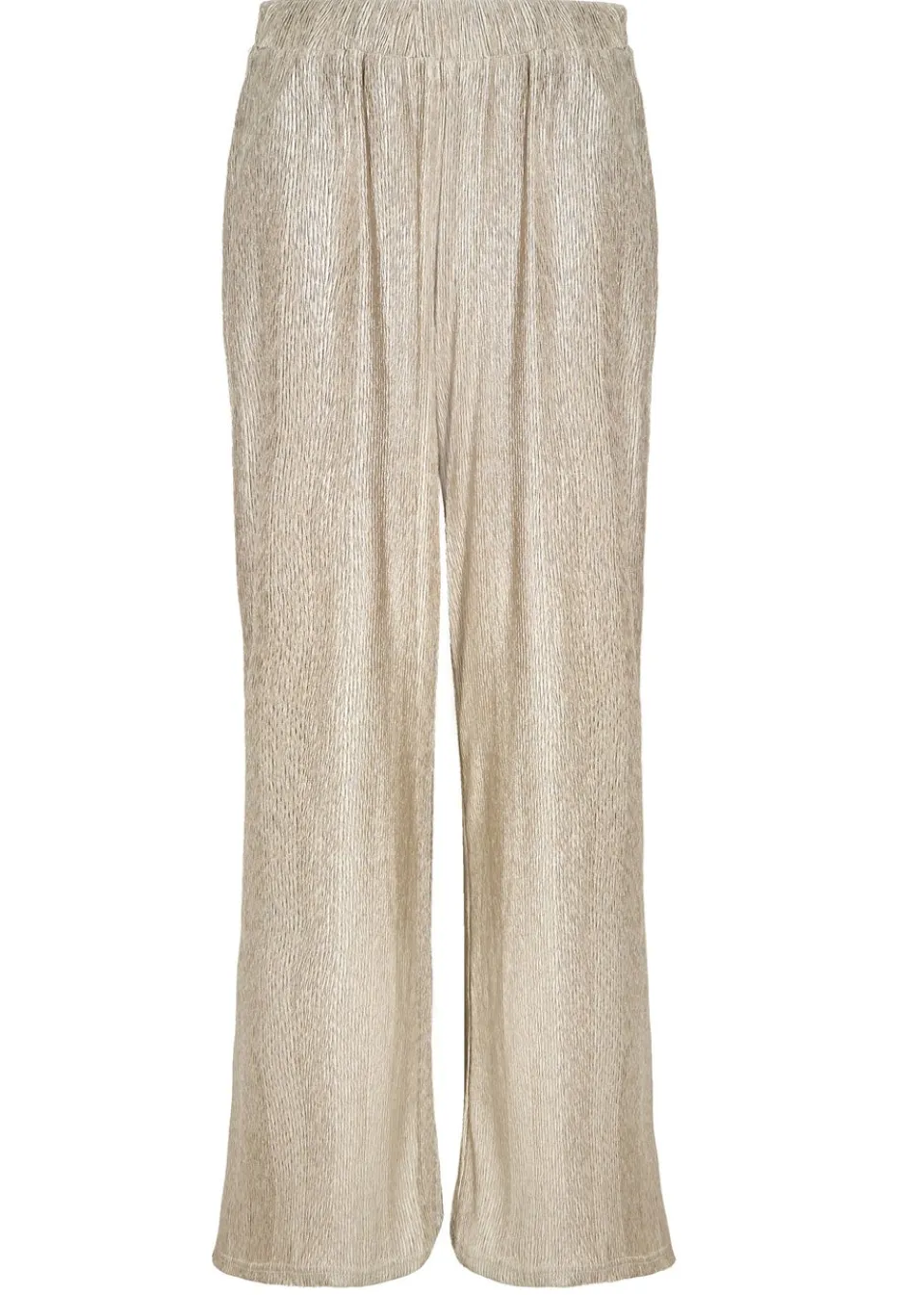 Trousers>Little Mistress Co Ord Plisse Trousers by Vicky Pattison Oyster