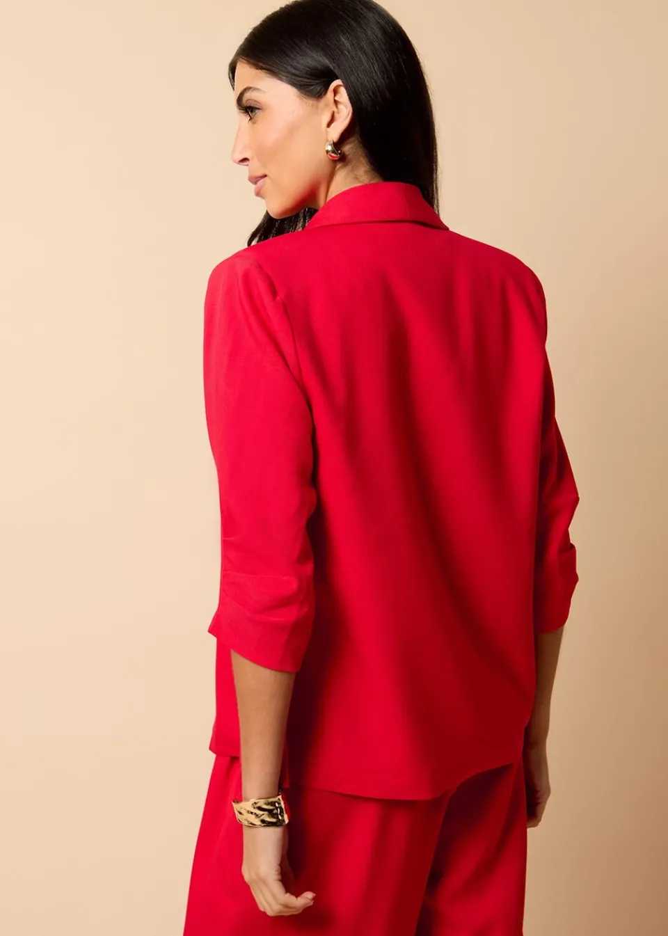 Co-Ord Sets>Little Mistress Red Co-Ord Blazer By Vicky Pattison