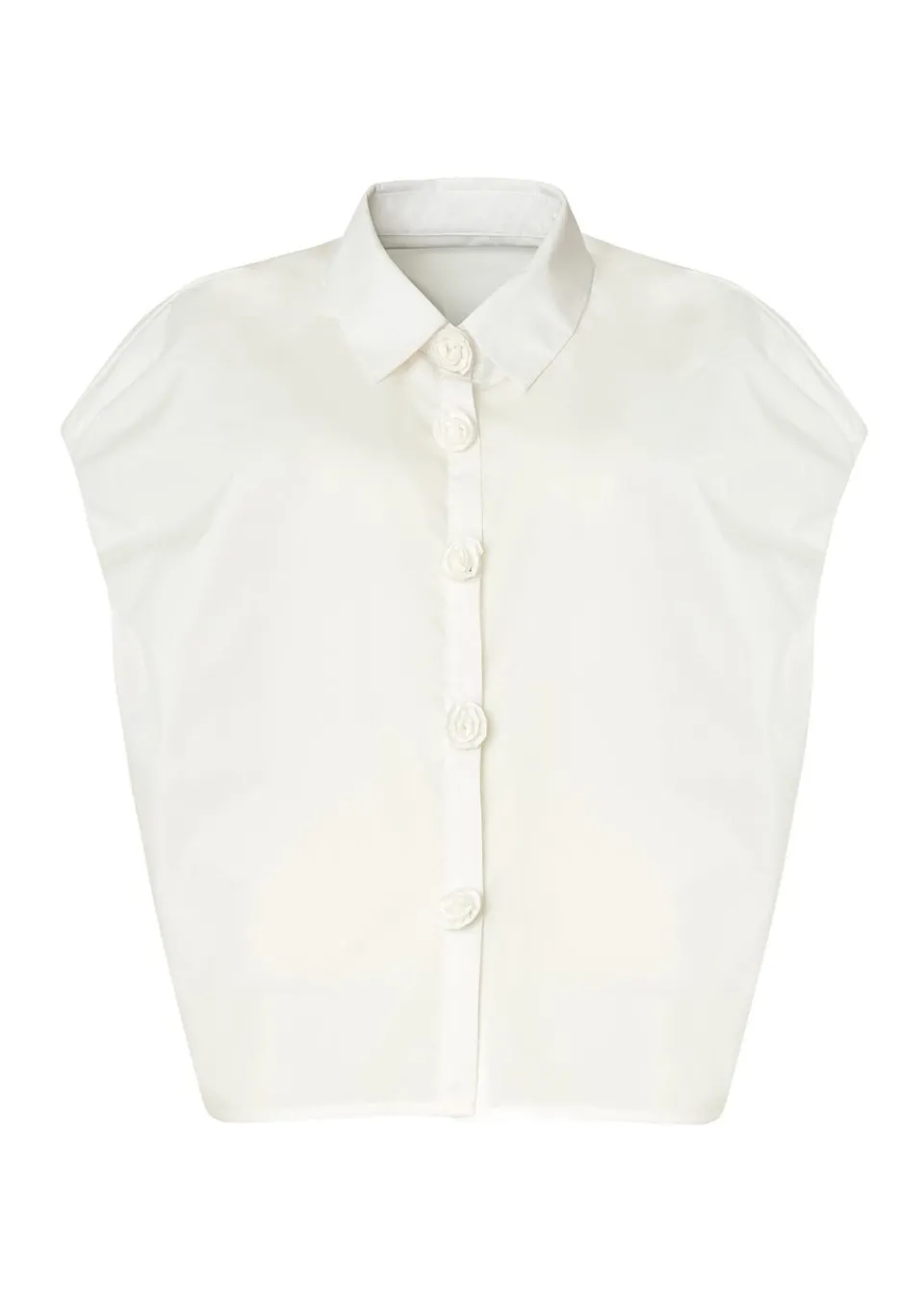 Tops>Little Mistress Poplin Cotton Shirt by Vicky Pattison White