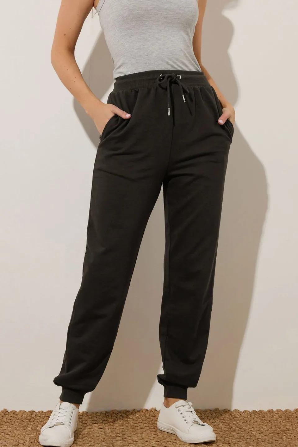 Trousers>Long Tall Sally 2 Pack Black Basic Joggers