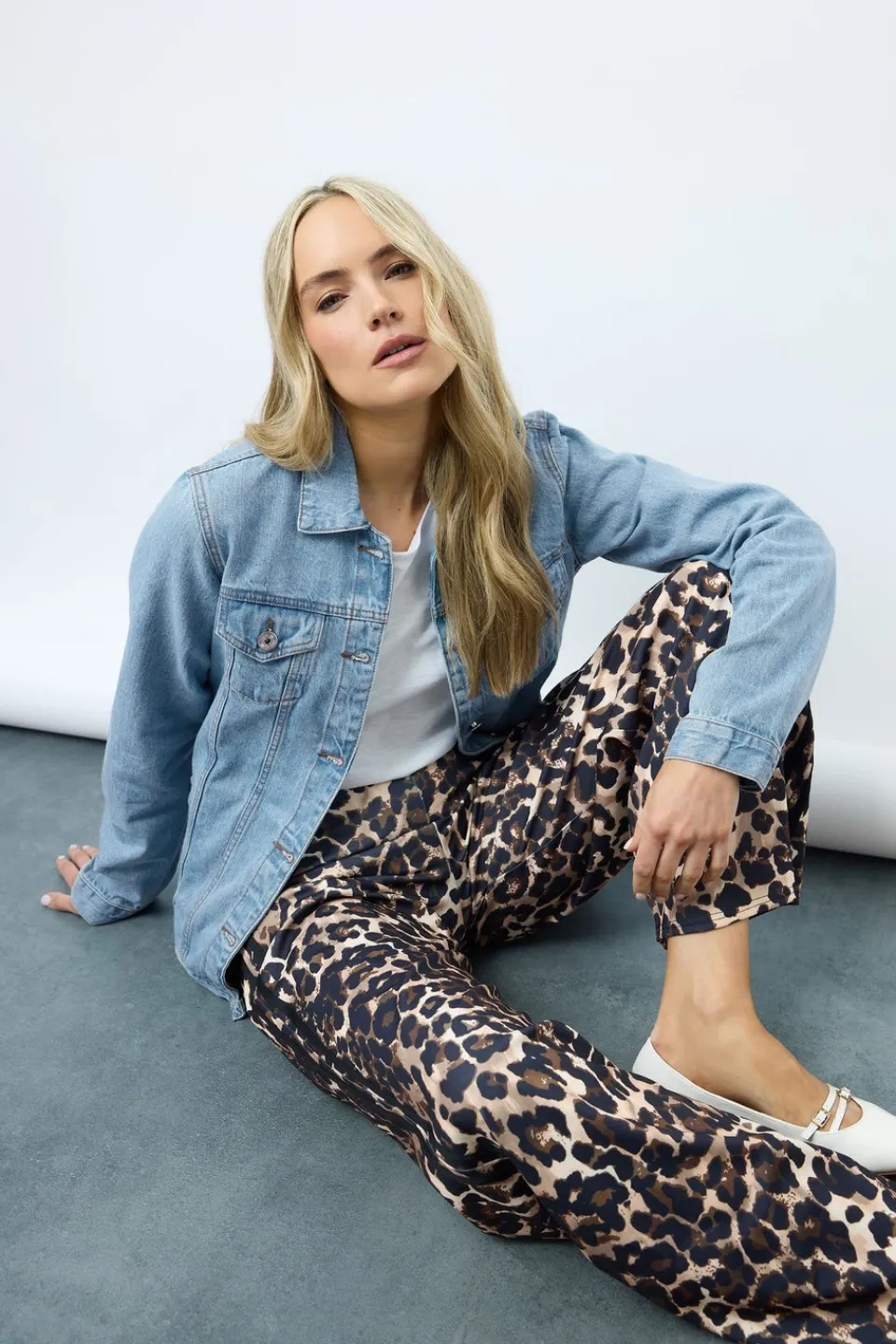 Coats & Jackets>Long Tall Sally Blue Mid Wash Denim Jacket