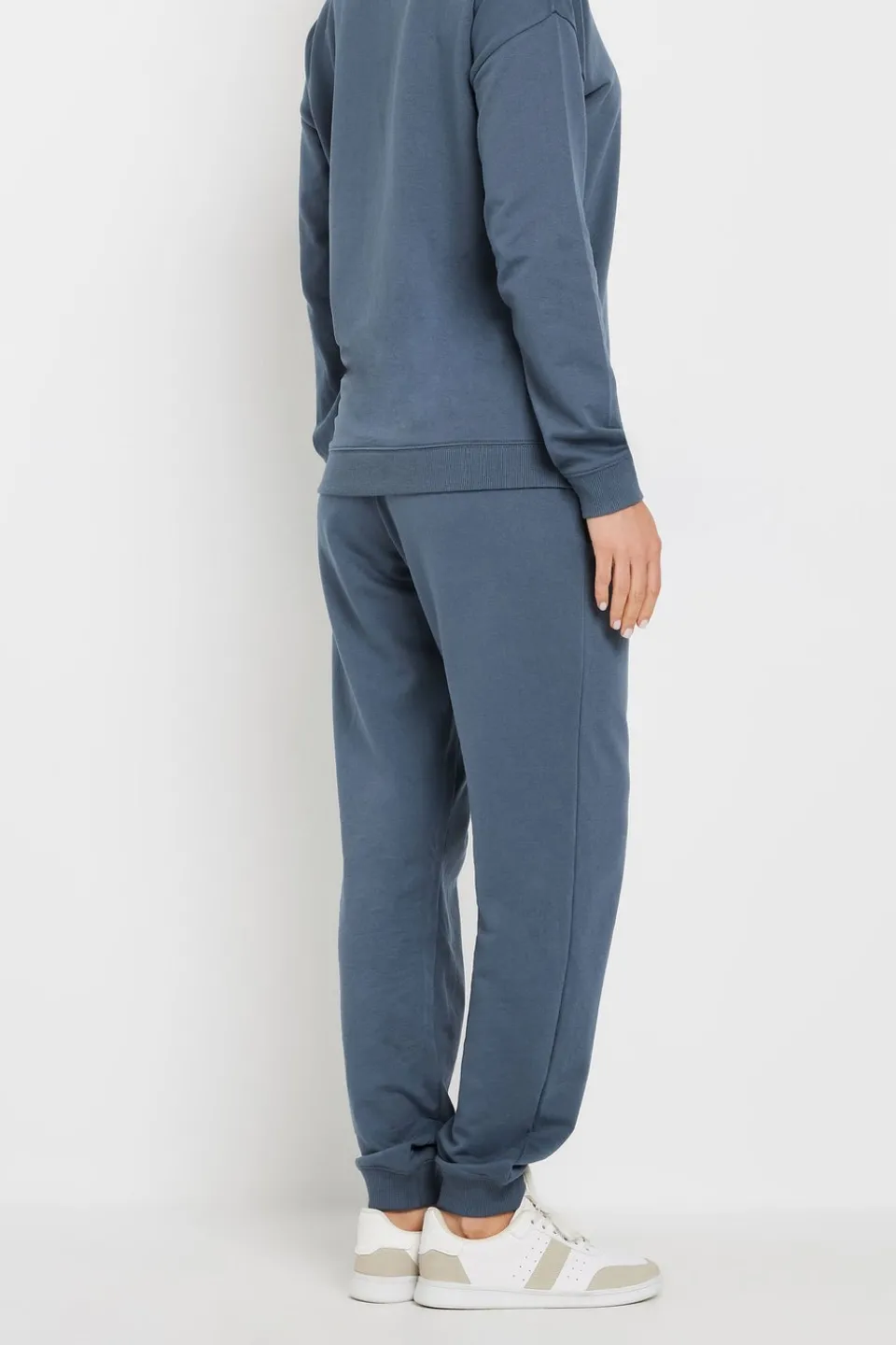Trousers>Long Tall Sally Denim Blue Cuffed Joggers