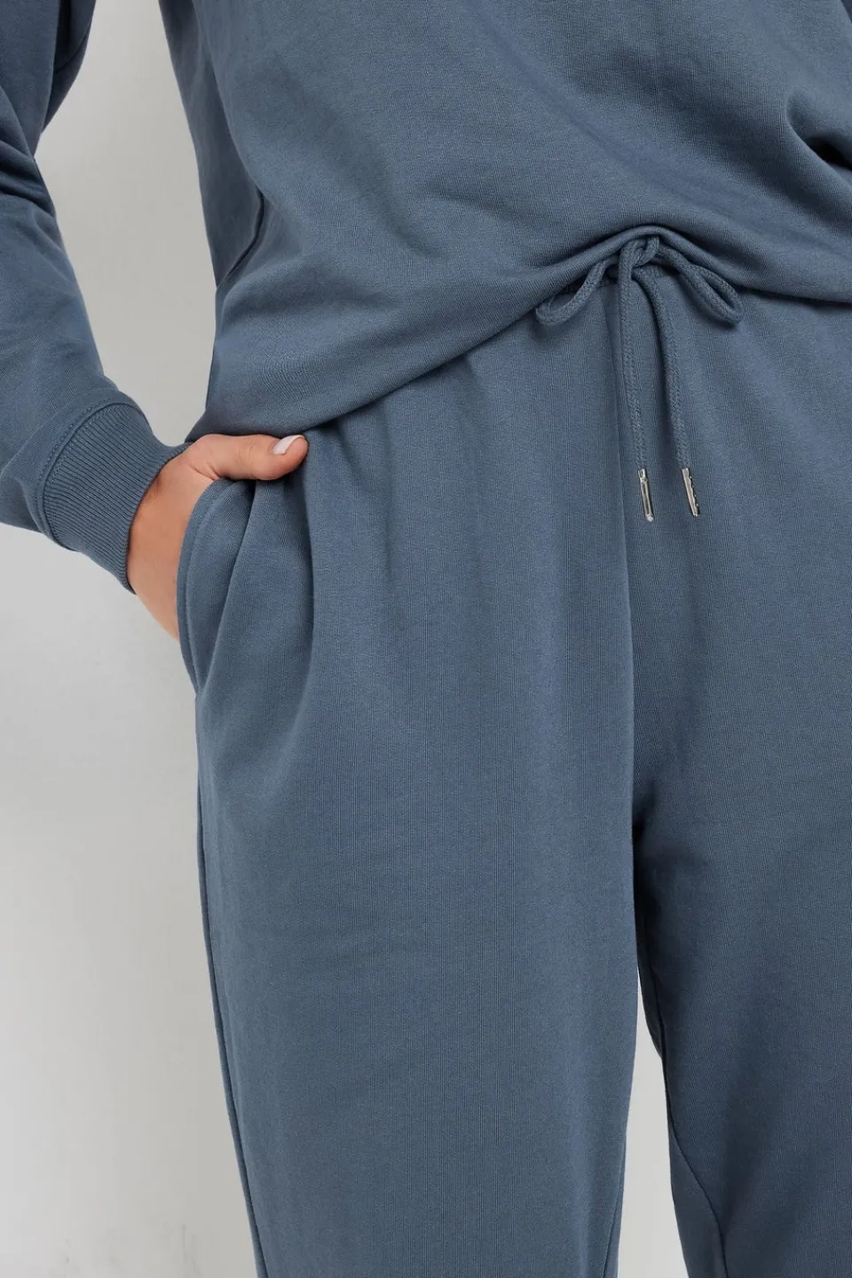 Trousers>Long Tall Sally Denim Blue Cuffed Joggers