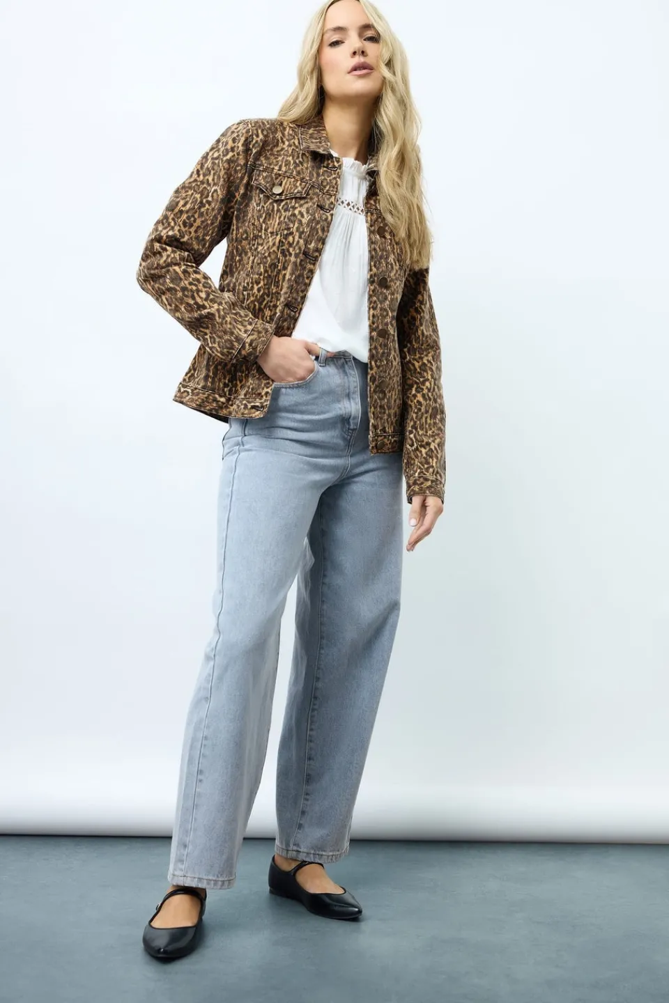 Jeans & Jeggings>Long Tall Sally Light Blue Wash Barrel Leg Jeans