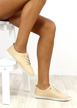 Footwear>Lunar Beige St Ives Plimsoll