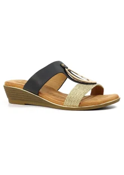 Footwear>Lunar Black Porto Sandal