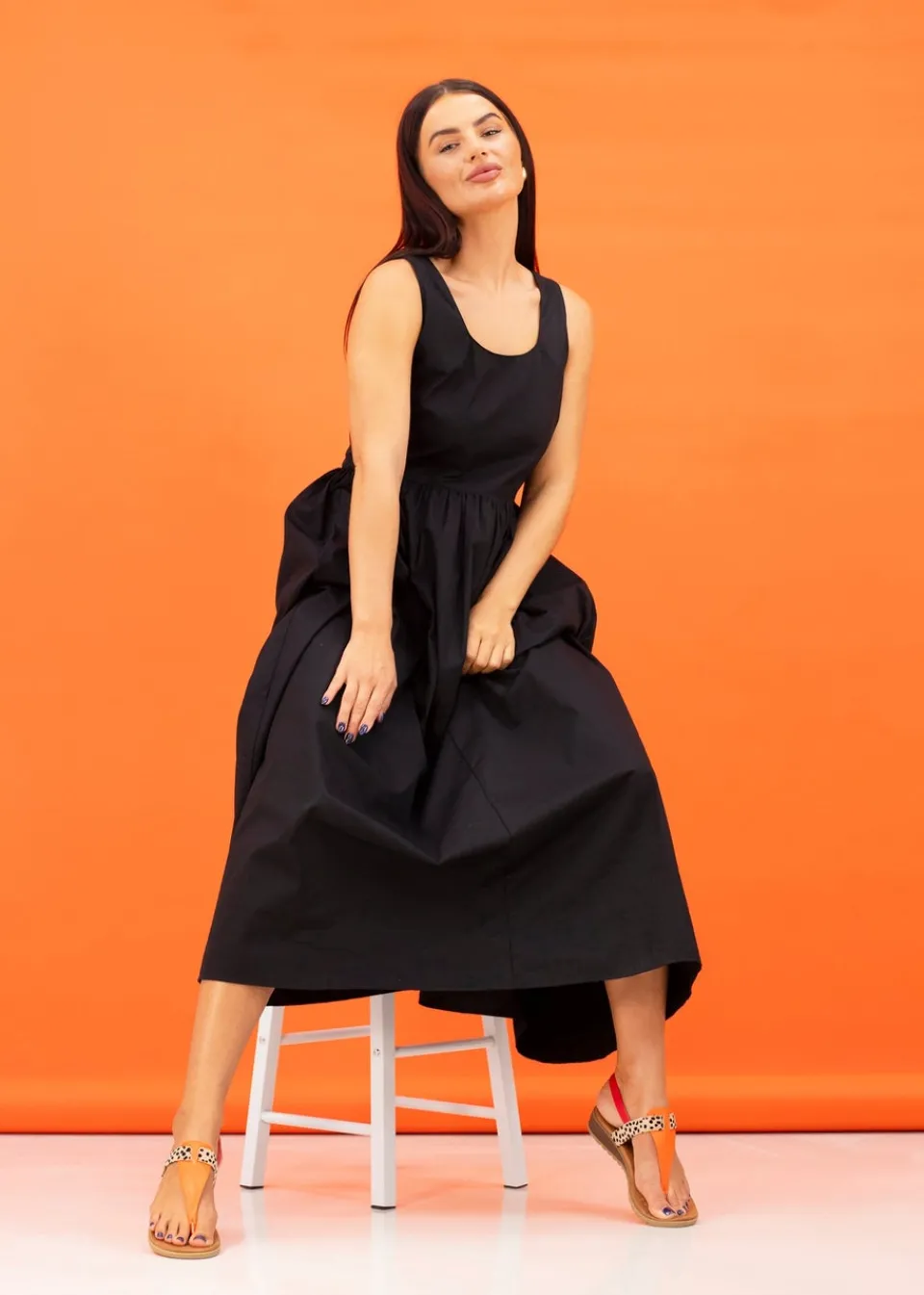 Footwear>Lunar Orange Gina Sandal