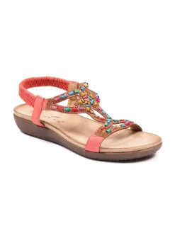 Footwear>Lunar Orange Mariella Sandal