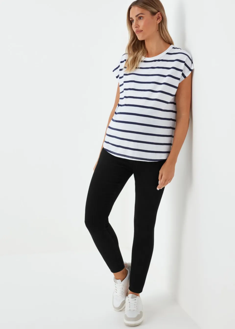 Jeans & Jeggings>Papaya Denim Maternity April Black Over The Bump Skinny Jeans