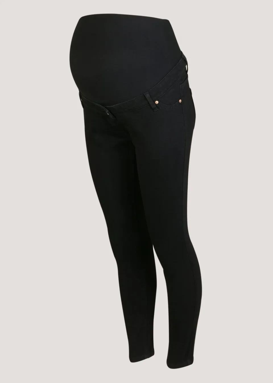 Jeans & Jeggings>Papaya Denim Maternity April Black Over The Bump Skinny Jeans