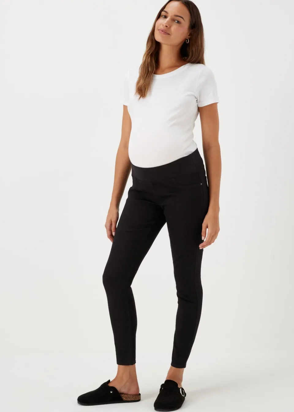 Jeans & Jeggings>Papaya Denim Maternity Rosie Black Under The Bump Jeggings