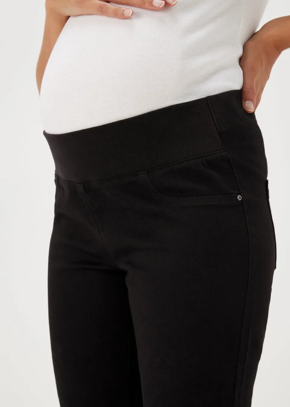 Jeans & Jeggings>Papaya Denim Maternity Rosie Black Under The Bump Jeggings