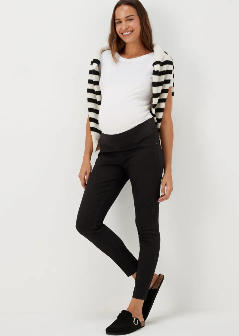 Jeans & Jeggings>Papaya Denim Maternity Rosie Black Under The Bump Jeggings