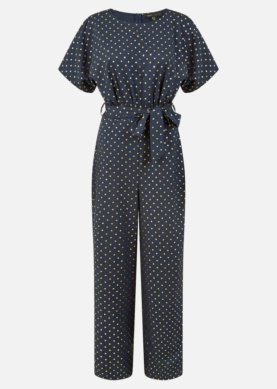 Jumpsuits & Playsuits>Mela Navy Spot Batwing Jumpsuit