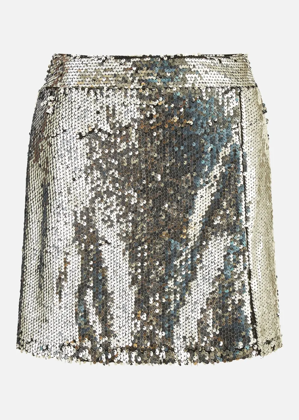 Skirts>Mela Silver Sequin Mini Skirt