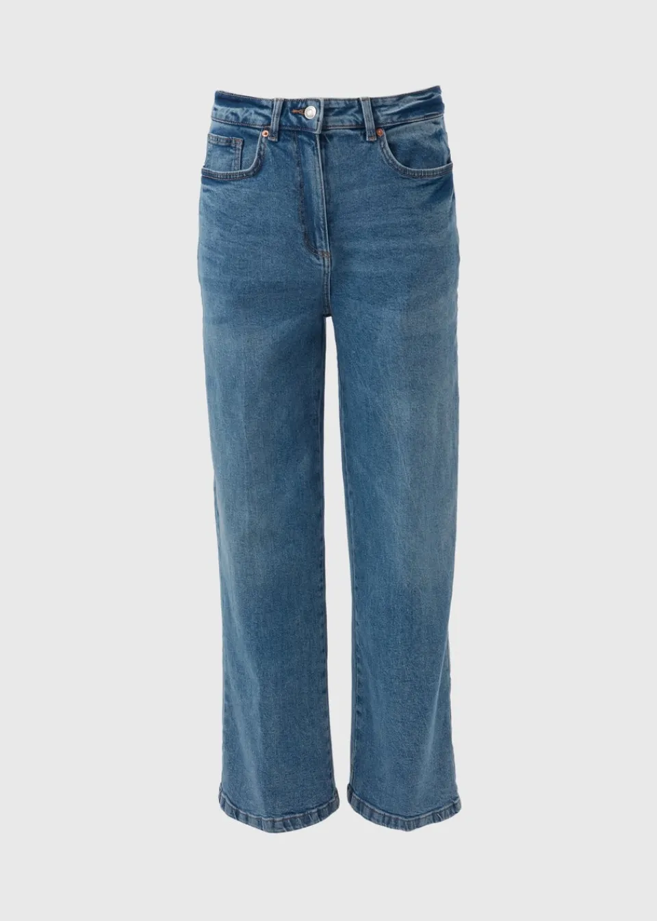 Jeans & Jeggings>Papaya Denim Mid Wash Wide Leg Jeans MidWash